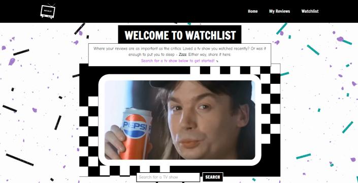 Picture of the Watchlist Website